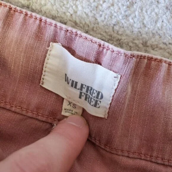 Aritzia Wilfred Free High Waist Lyocell Dusty Rose Paperbag Pants XS - Picture 6 of 7